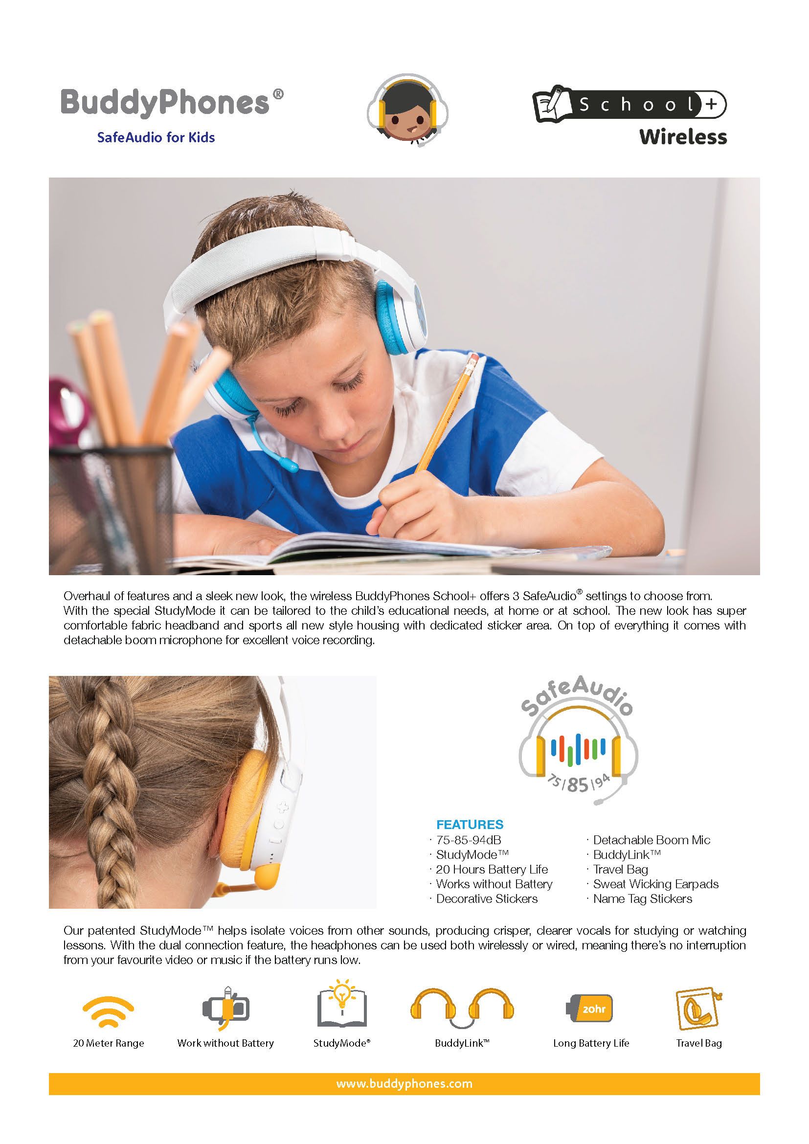 BuddyPhones School+ Brochure